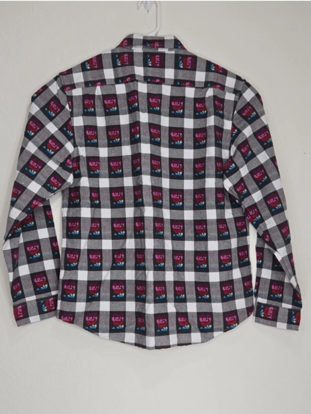 SUPREME Rose Buffalo Plaid Shirt Cotton Button Up Size M Mens - Picture 2 of 8